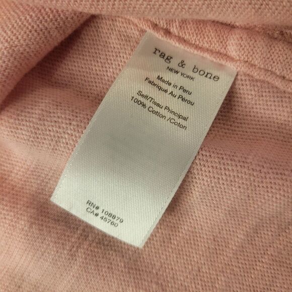 Rag & Bone Pink Oversized Cotton Shirt Size Small - Picture 5 of 9